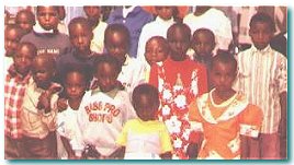 Poor and orphaned children at Living Water Group Centre in Kenya