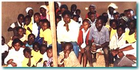 About 50 children received new yellow T-shirts, and church members enjoyed a nice meal at the Living Water Group Centre in Kenya.